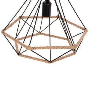Chandelier Hm4062 black metal with ropes 33x37x128hcm