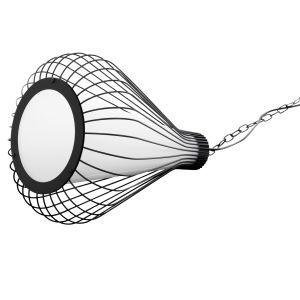 Chandelier Hm4074 with black metal shade D33x141hcm