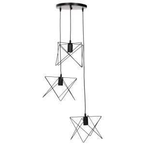 Chandelier Hm4076 with 3 lamps black metal D23x122hcm