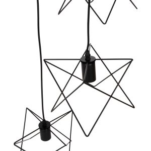 Chandelier Hm4076 with 3 lamps black metal D23x122hcm