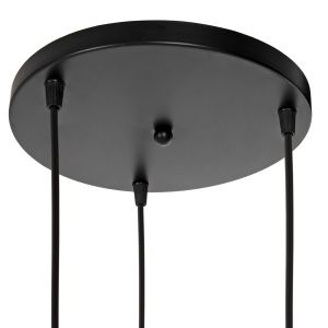 Chandelier Hm4076 with 3 lamps black metal D23x122hcm