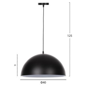 Chandelier Hm4078 black metal D40x125hcm