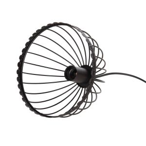 Chandelier Hm4086 with 3 lamps with black metal caps D22x123hcm