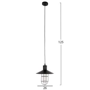 Chandelier Hm4119 black metal D26x125hcm