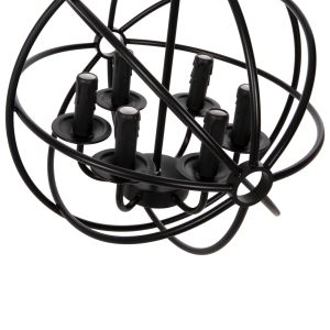 Chandelier Hm4127 black metal with 6 bulbs D42x108hcm