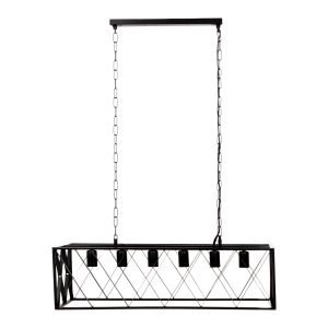 Chandelier Hm4128 with 6 lamps with black metal frame 77.5x25x101hcm