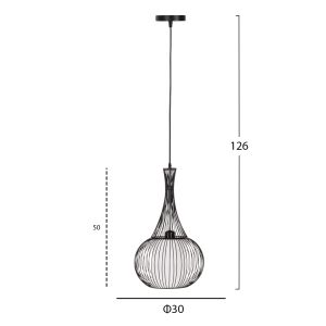 Chandelier Hm4132 black metal D30x50hcm