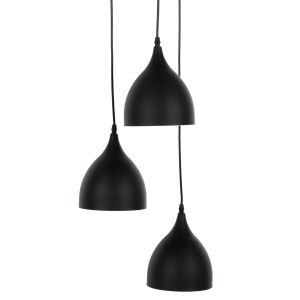 Chandelier Hm4137 with 3 lamps black metal D33x33-115hcm