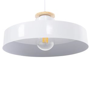 Chandelier Hm4159.02 with white metal shade D40x116hcm