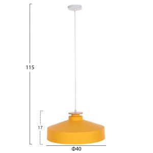 Chandelier Hm4159.04 with yellow metal shade D40x116hcm