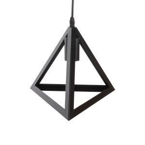 Chandelier Hm4182 3 with black metal pyramid shade D23x124hcm