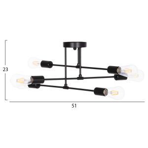 Chandelier Hm7427.11 black metal 51x51x23cm.