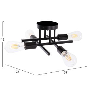 Chandelier Hm7428.11 black metal 28x28x15cm.