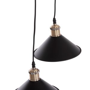 Chandelier Hm7531.11 black metal - bronze socket Φ21.5x135cm.