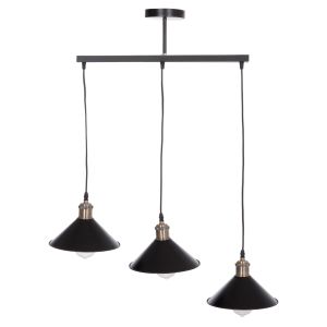 Chandelier Hm7533.11 black metal - bronze base Φ21.5x128cm.