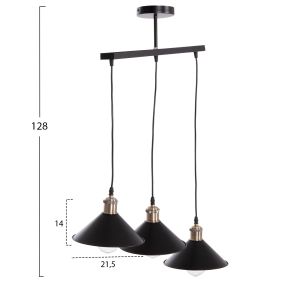 Chandelier Hm7533.11 black metal - bronze base Φ21.5x128cm.