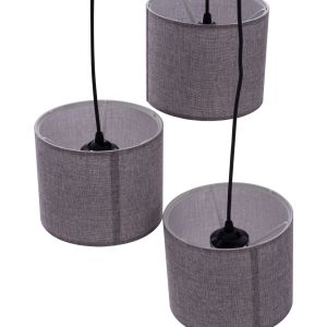 Chandelier Hm7622.13 with black base asymmetrical in light gray color