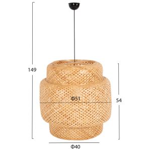 Chandelier Hm7867 bamboo in natural color D51x54-149hcm