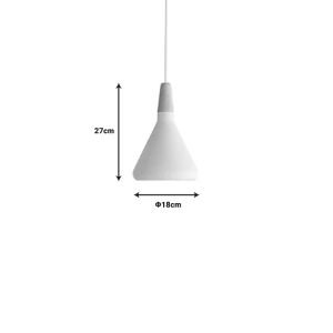 Chandelier Jedren white metal D18x27cm