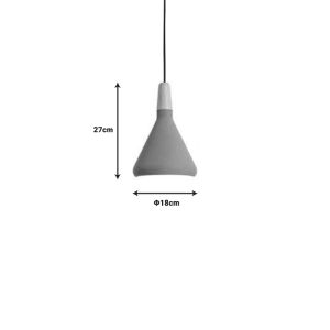 Chandelier Jedren gray metal D18x27cm