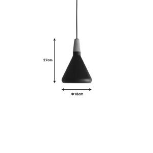 Chandelier Jedren black metal D18x27cm