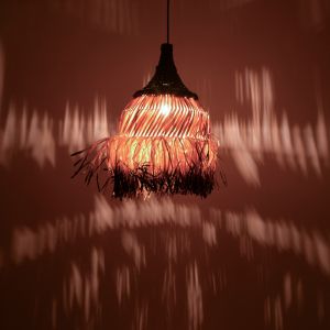 Kentel sisal chandelier in natural black color D35x50cm