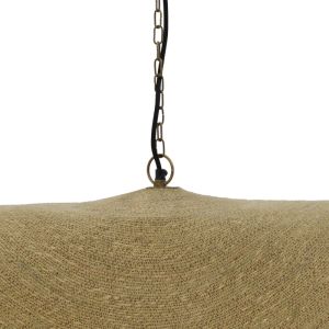 Klark Inart chandelier, natural seagrass-iron, D120x144cm