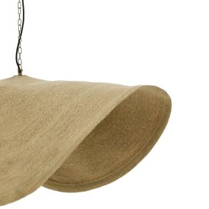 Klark Inart chandelier, natural seagrass-iron, D120x144cm