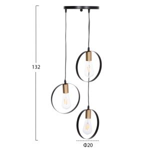 Chandelier Krent Hm7426.11 black-gold Φ23.5x132cm.