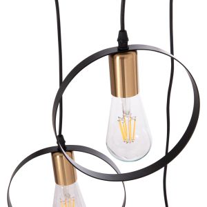 Chandelier Krent Hm7426.11 black-gold Φ23.5x132cm.