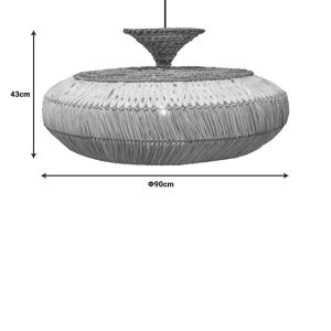 Lafrene sisal chandelier in natural color D90x43cm