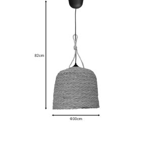 Lamper Inart chandelier with ropes D30x82cm