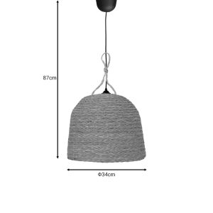 Lamper Inart chandelier with ropes D34x87cm