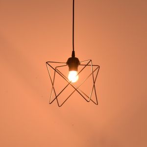 Chandelier Langit E27 black metal 18x18x65cm