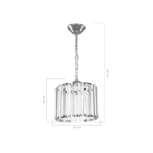 Chandelier Lavina E27 in gold lampshade Φ20x20cm