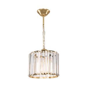 Chandelier Lavina E27 in gold lampshade Φ20x20cm