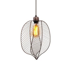 Leaf chandelier in copper color with dimensions 25x13x38cm