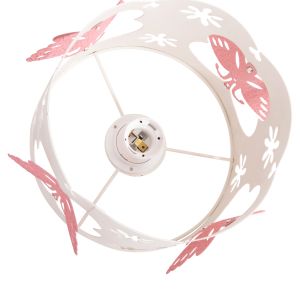 Chandelier Leptir Hm4705.01 metal drop in pink-white Φ23x70hcm.