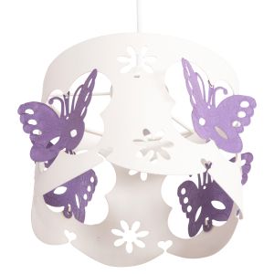 Chandelier Leptir Hm4705.02 metal drop in purple-white Φ23x70hcm.