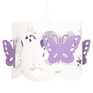 Chandelier Leptir Hm4705.02 metal drop in purple-white Φ23x70hcm.