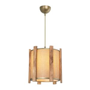 Lidya chandelier with one E27 lamp in a beige-sand shade Φ31.5x28cm