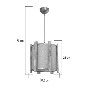 Lidya chandelier with one E27 lamp in a beige-sand shade Φ31.5x28cm