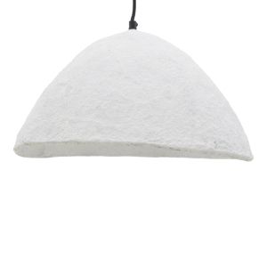 Chandelier Litho Inart, white pressed paper-iron, 42x39x123.5cm