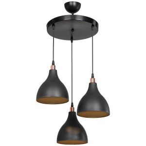 Chandelier Lofty E27 in black color D40x80cm