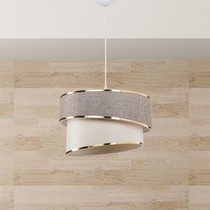 Chandelier Loopy E27 color white/beige/mocha mousse D30x63cm