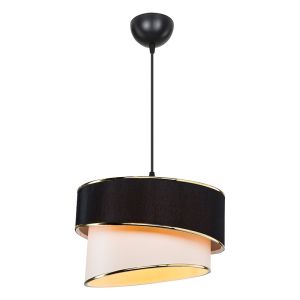 Chandelier Loopy E27 color white/black D30x63cm