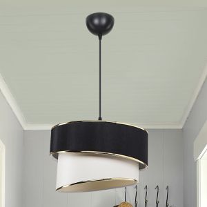 Chandelier Loopy E27 color white/black D30x63cm
