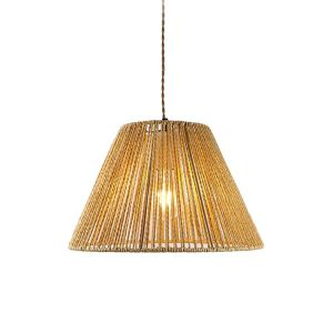 Lubuto chandelier with one lamp, metal rope in natural color 34.5x23cm