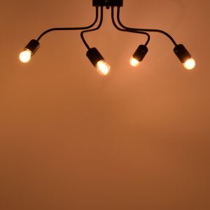 Chandelier Luchter E27 black metal 60x60x15cm