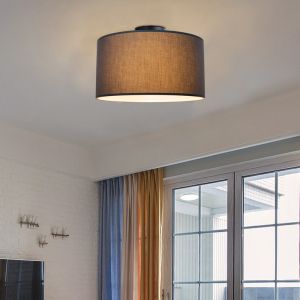 Chandelier Momoa fabric in gray color D30x21cm